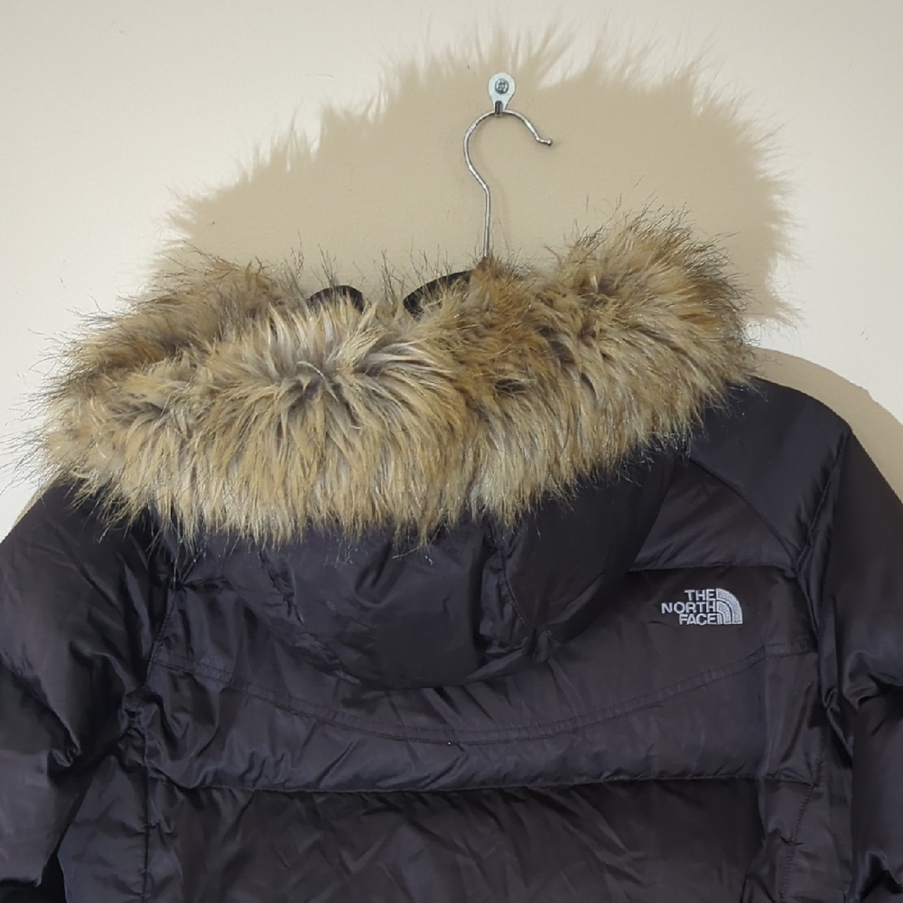 The North Face Dark Brown Jacket with Fur Trim - Picture 10 of 15